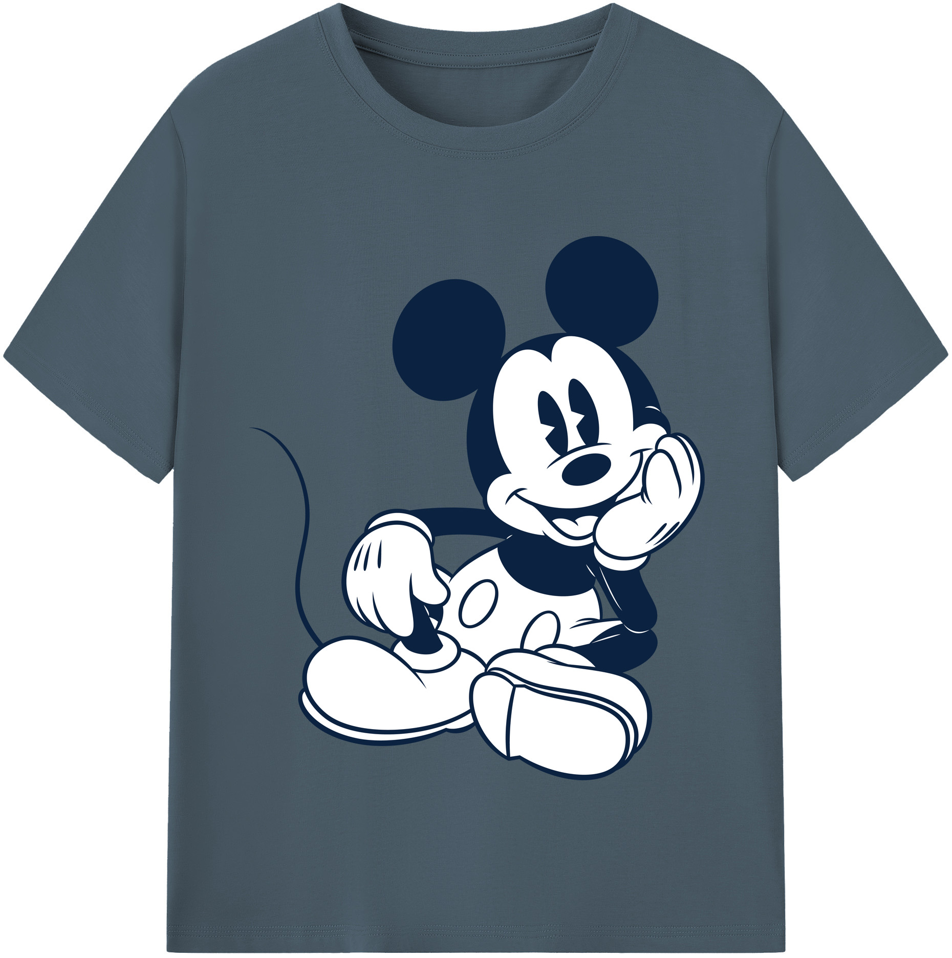 （画像用） ミッキーマウス Mickey Mouse 綿100％半袖Tシャツ（フロントプリント）